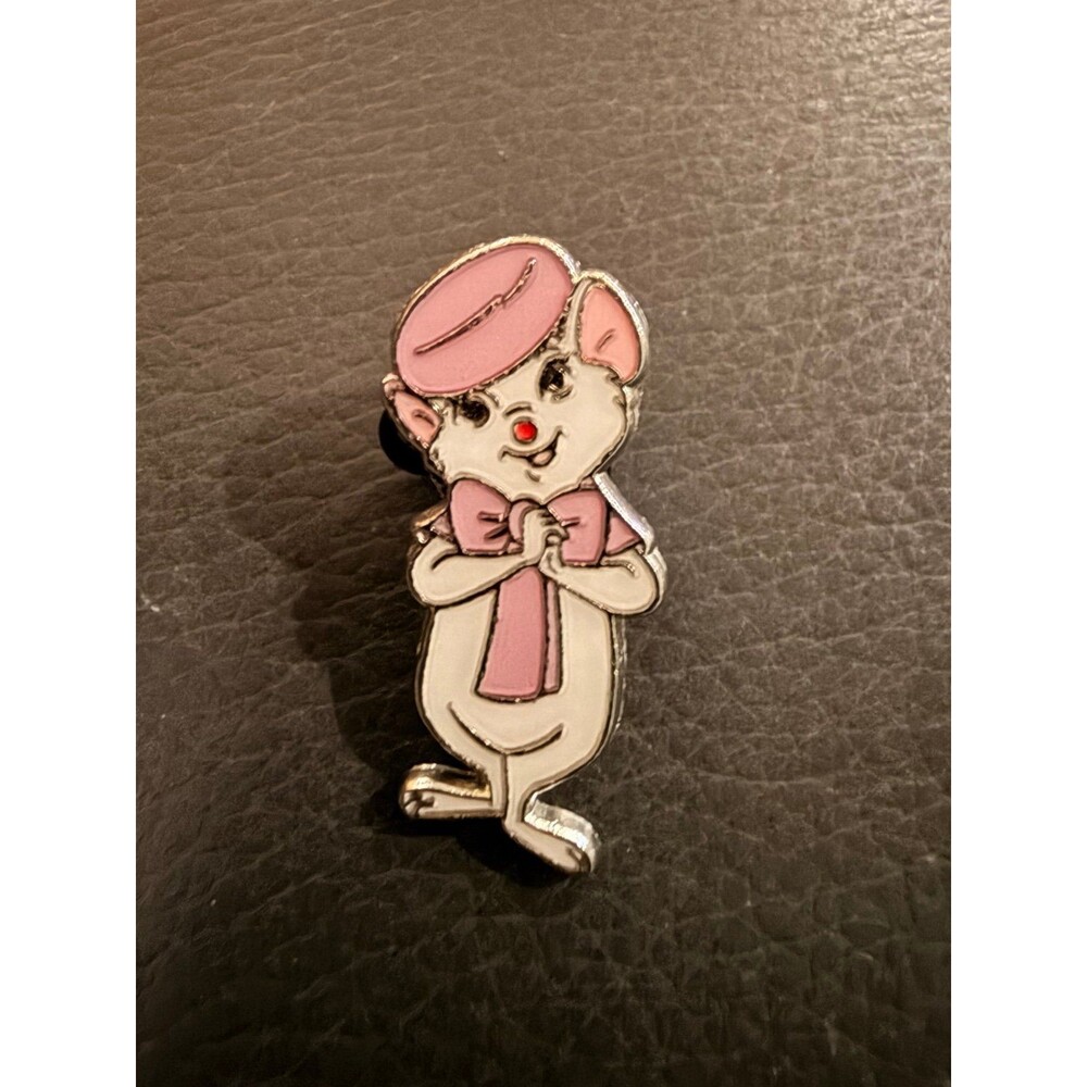 2014 Disney Pin Miss Bianca Rescuers & Down Under Pink Hat and Scarf Mouse